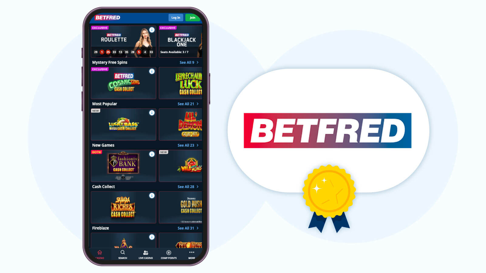 1. Betfred Casino - Best iPhone Casino in UK 2025