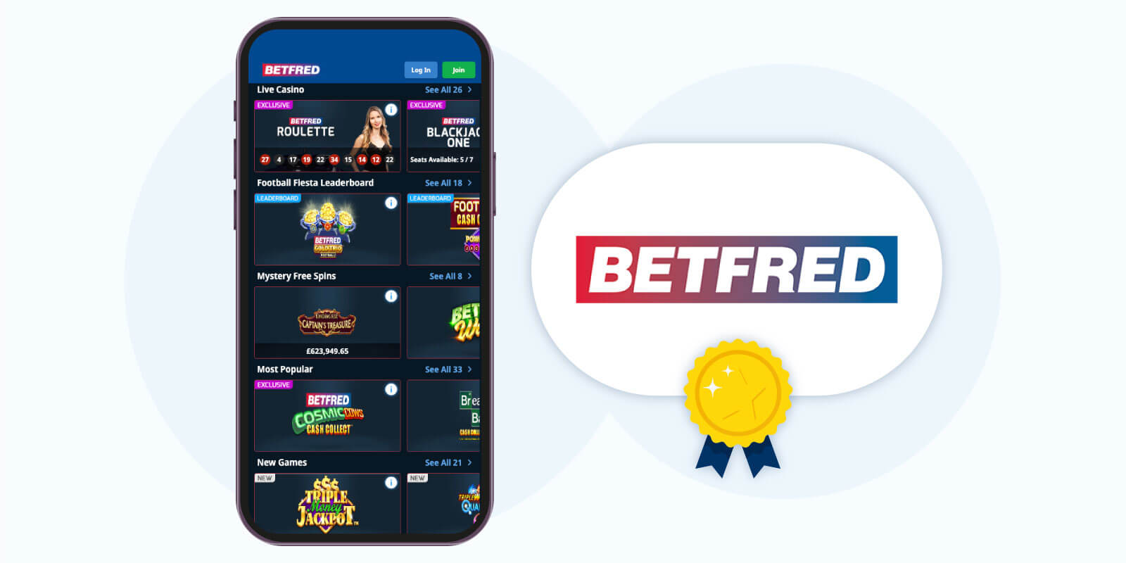 1. Betfred Casino - Best iPhone Casino in UK 2024