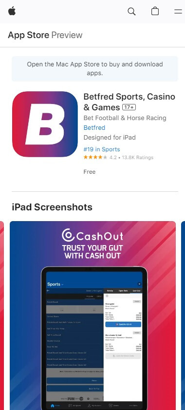 Betfred Casino App preview 1