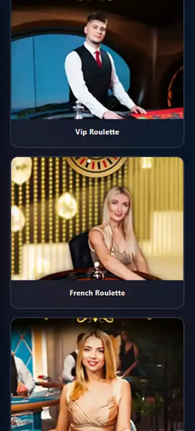 Betsuna Casino mobile live casino interface screenshot showing live dealer tables including blackjack and roulette - tested