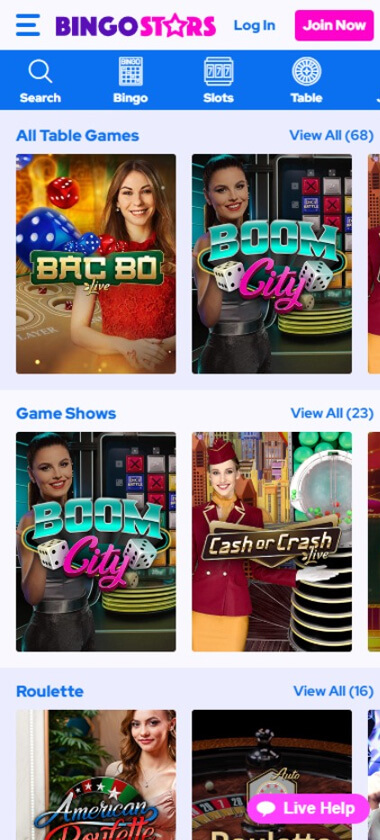 bingo-stars-casino-live-dealer-games-mobile-review