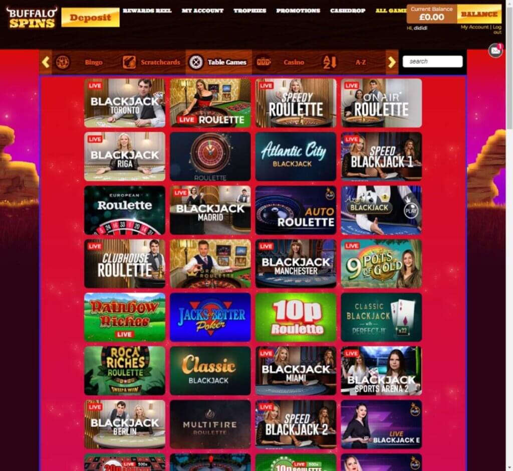 buffalo-spins-casino-live-dealer-games-collection-review