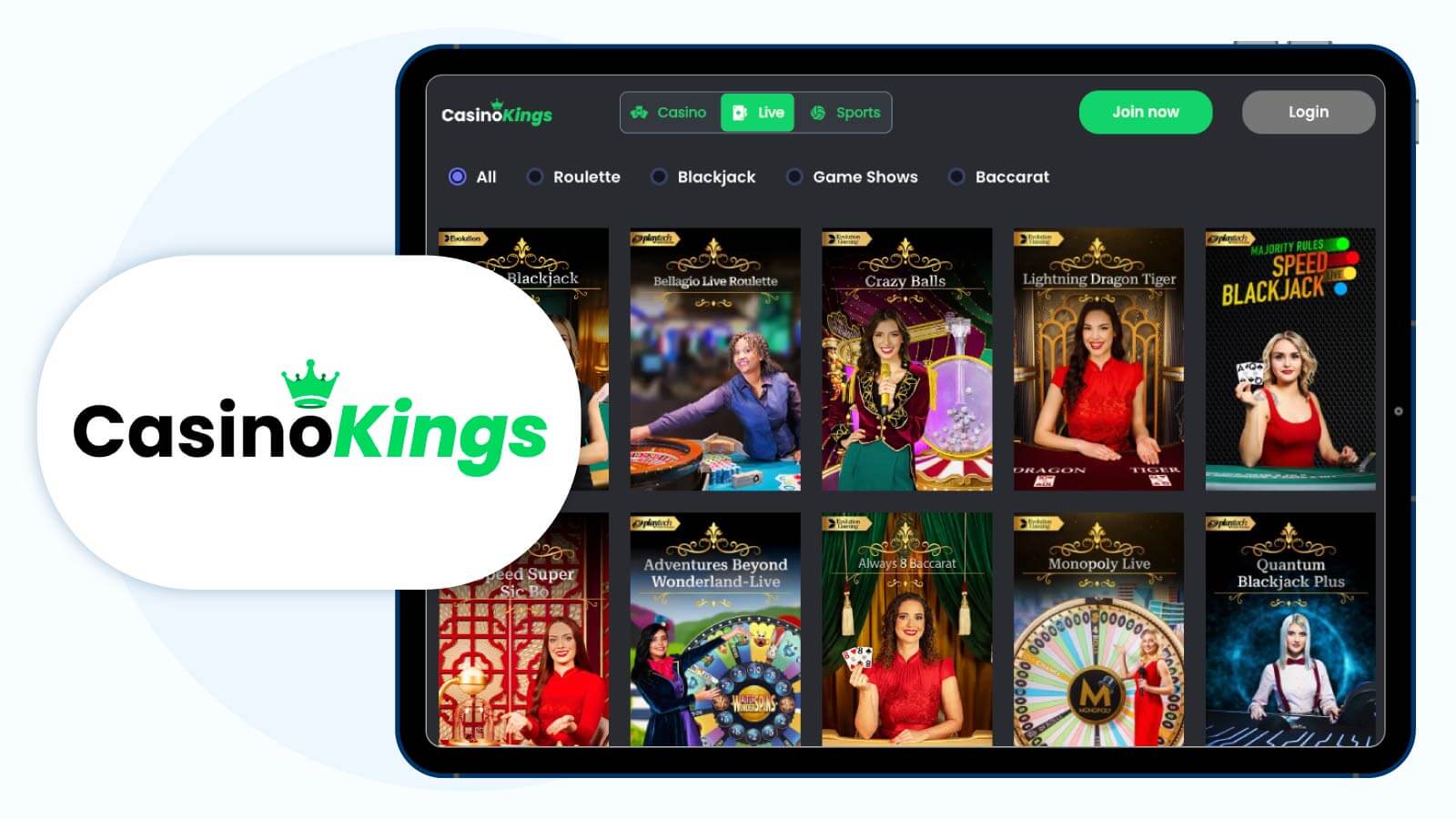 3. Casino Kings - Best Online Roulette Casino Site for Minimum Withdrawal