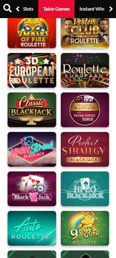 Dice Den Casino Mobile Preview 1