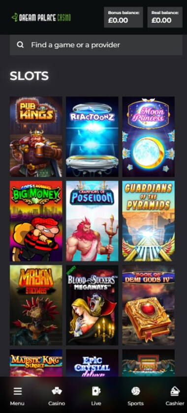 Dream Palace Casino Mobile Preview 3