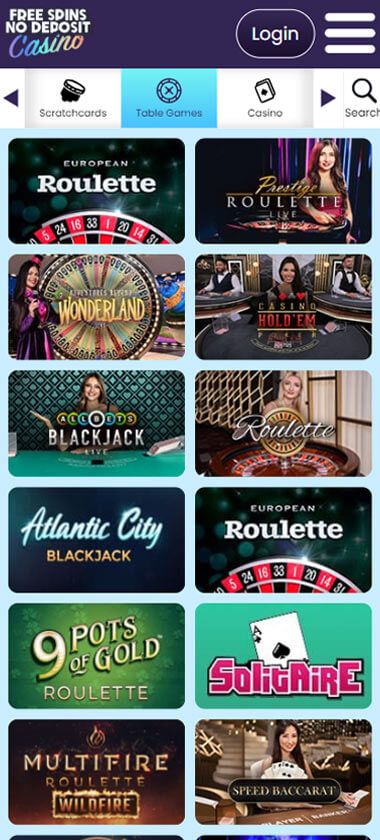 free-spins-no-deposit-casino-table-games-mobile-review