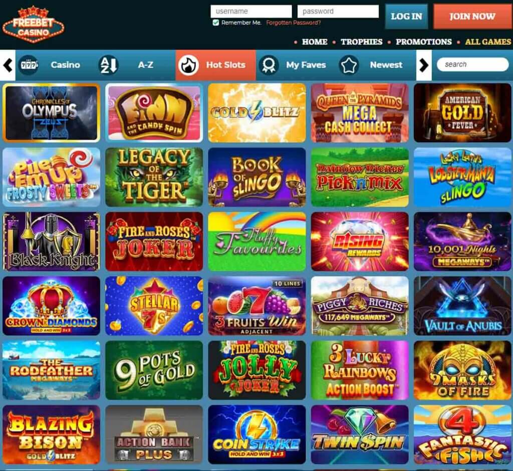 Freebet Casino Desktop preview 1