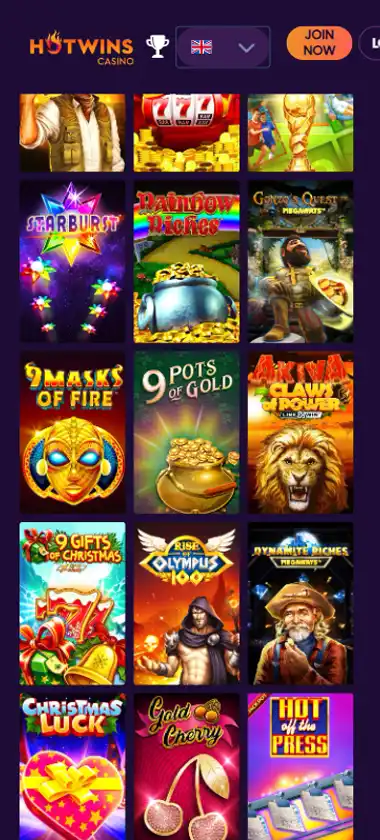 HotWinsCasino Mobile Preview 1