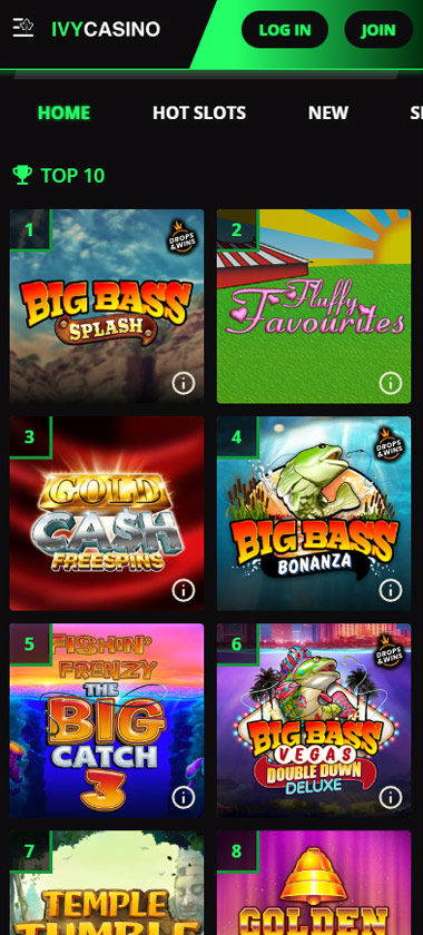ivy-casino-homepage-mobile-review