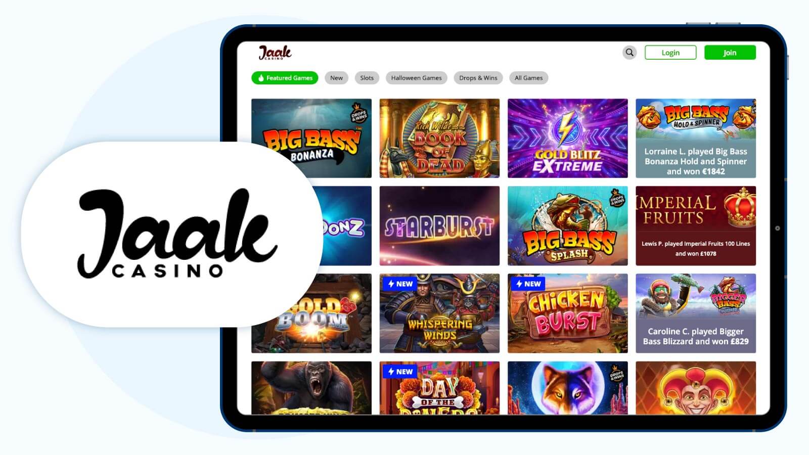 300% up to £40 + 50 Spins On Book Of Dead At Jaak Casino