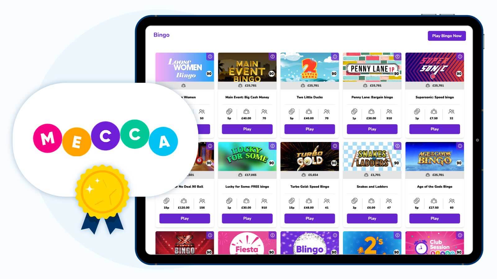 Mecca Bingo: Best UK site for bingo with bonus