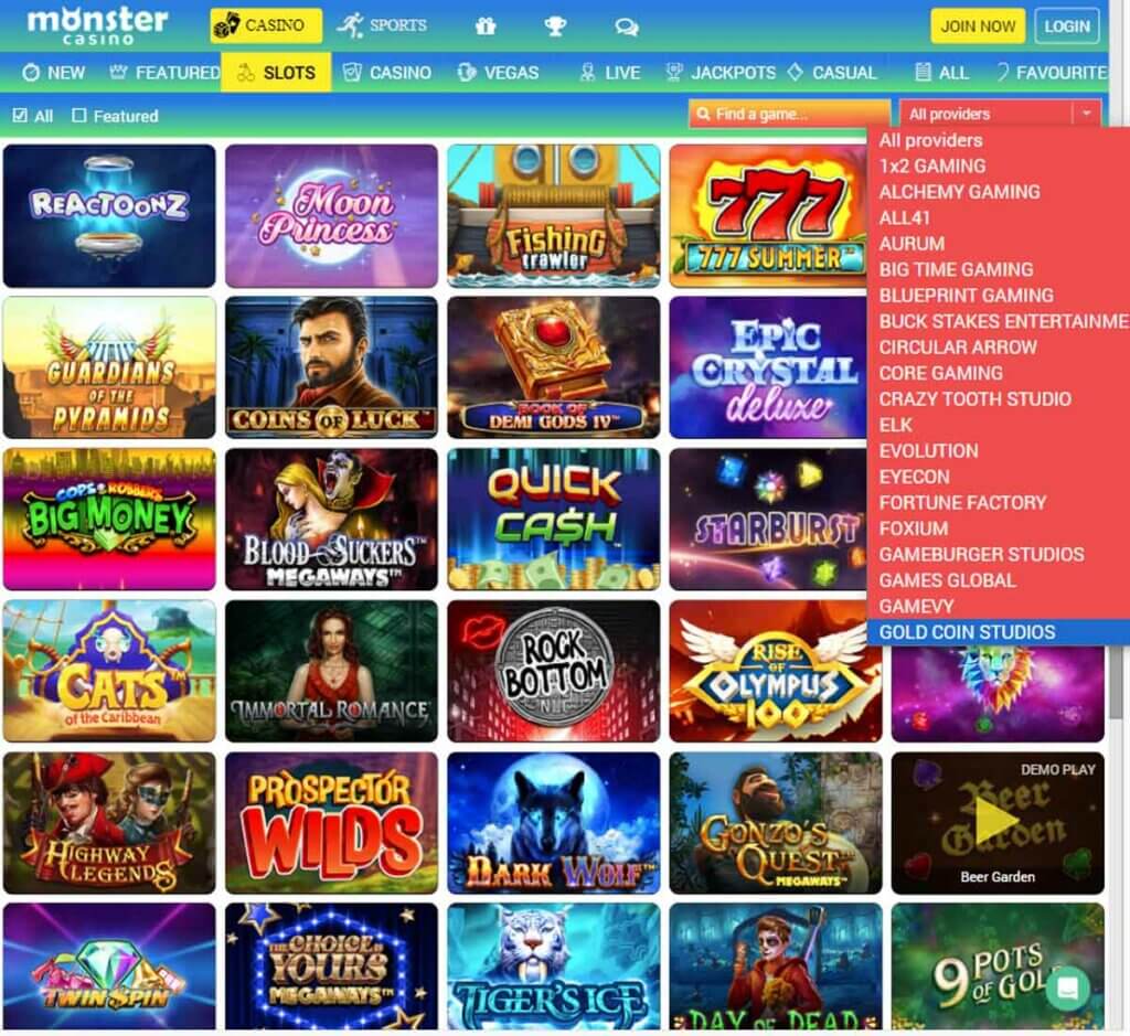 Monster Casino Desktop preview 4