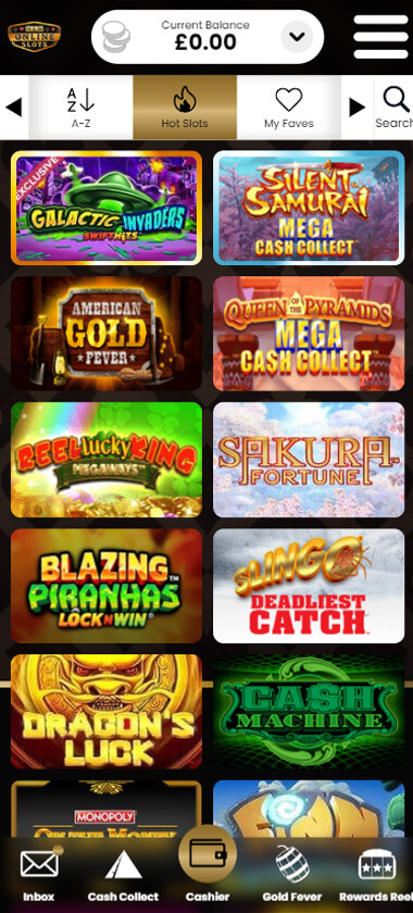 New Online Slots Casino Mobile Preview 1