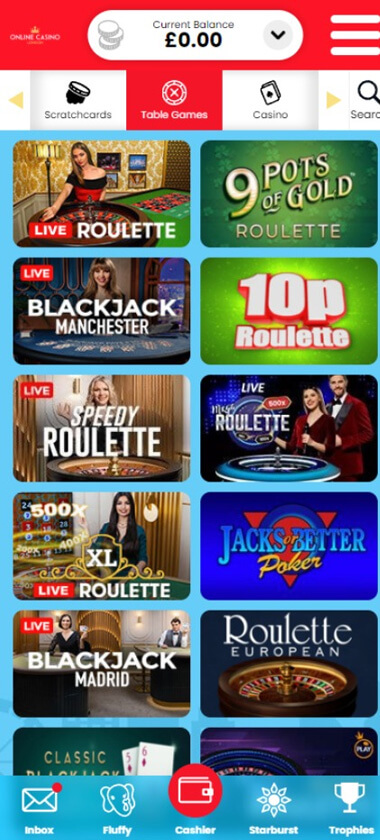 Online Casino London Mobile Preview 1