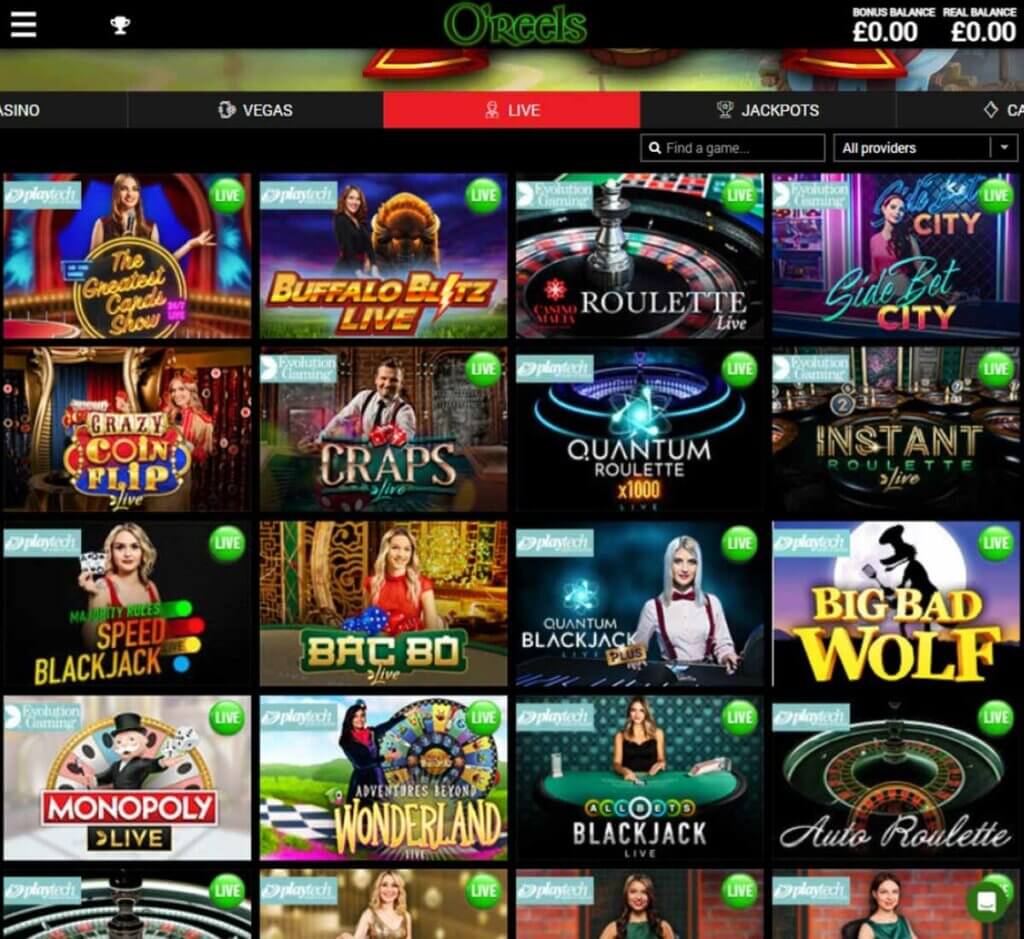 oreels-casino-live-dealer-games-collection-review