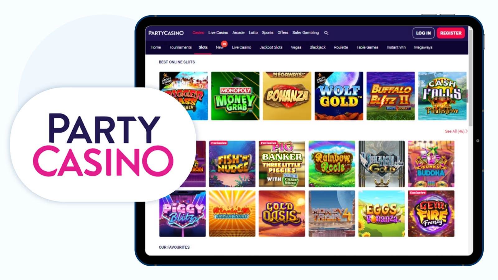 party-casino Low Wagering Casino Bonuses UK