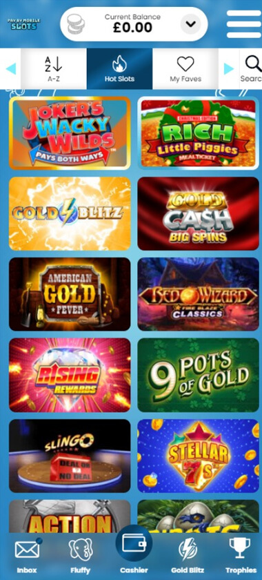 Pay By Mobile Slots Mobile Preview 1