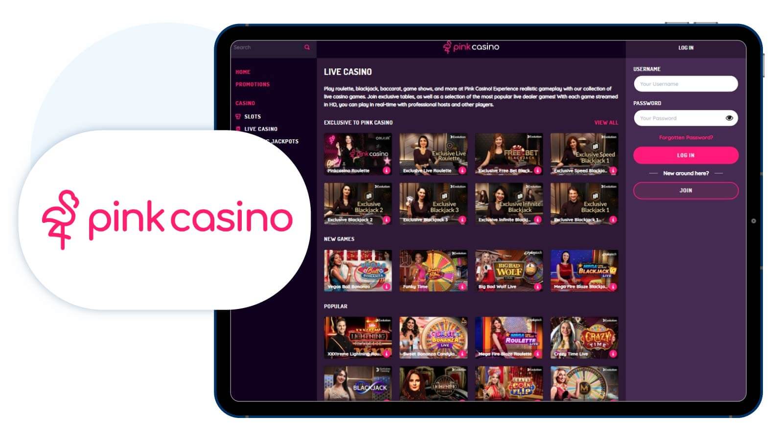 pink-casino-Live-Casino-Bonus