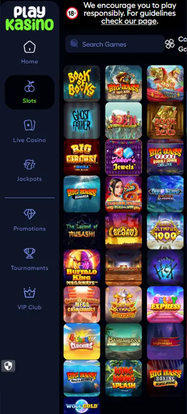 PlayKasino Mobile Preview 1