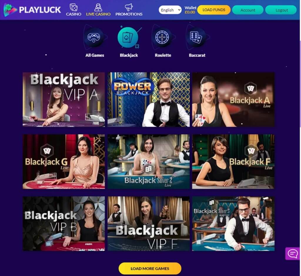 Playluck Casino Desktop preview 4