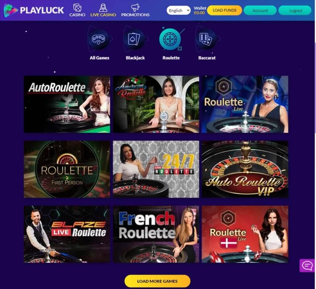 Playluck Casino Desktop preview 6