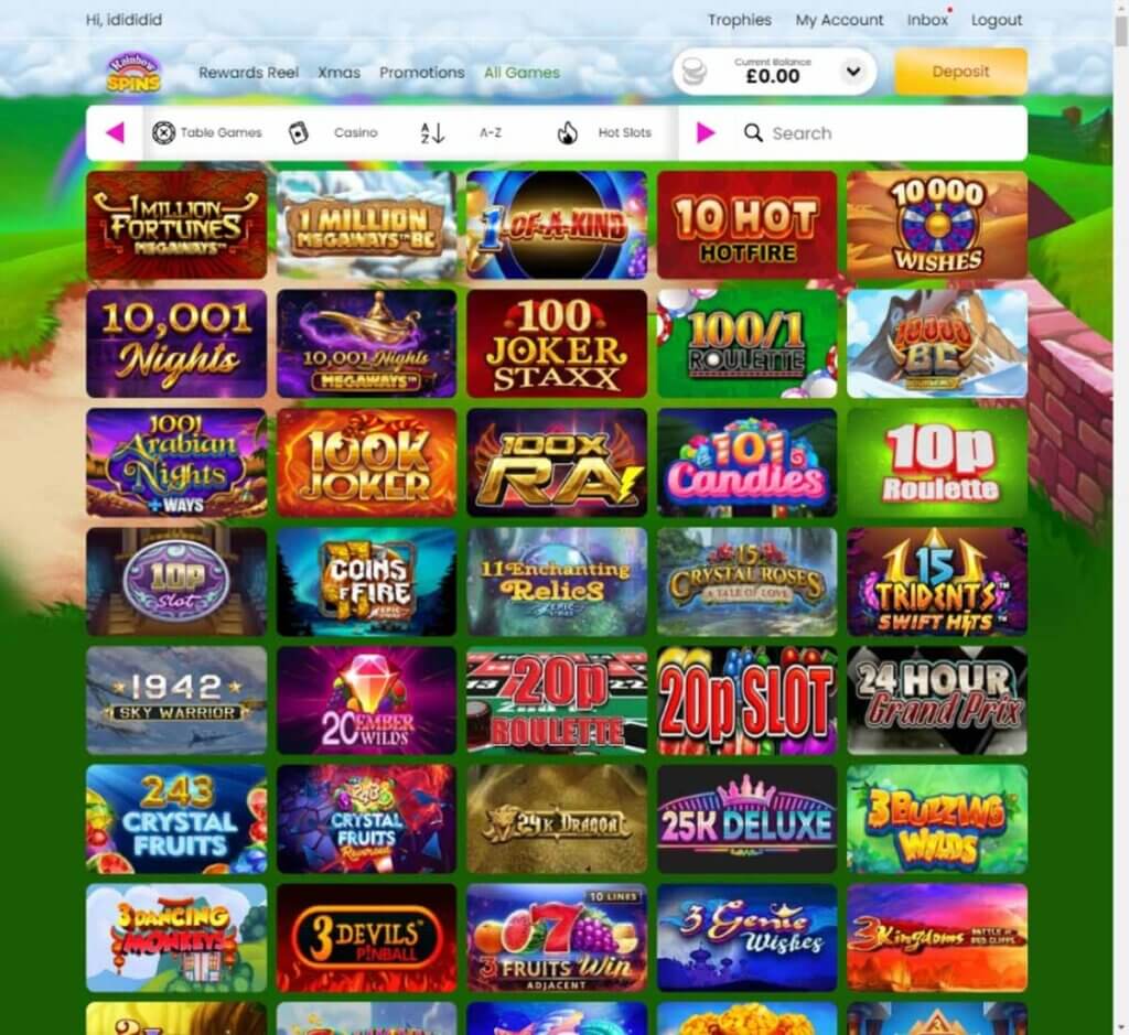 rainbow-spins-casino-collection-of-games-review