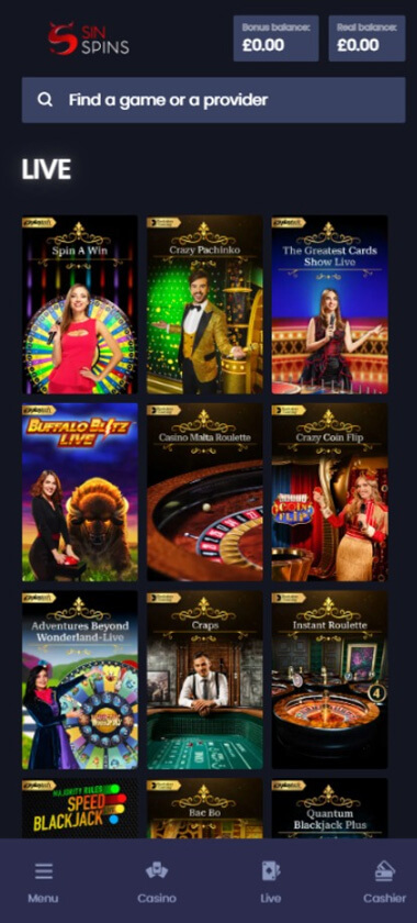 sin-spins-casino-live-dealer-games-collection-mobile-review