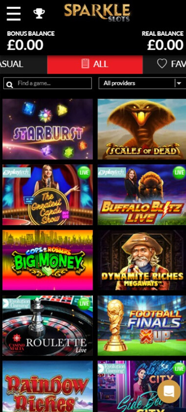 Sparkle Slots Casino Mobile Preview 3