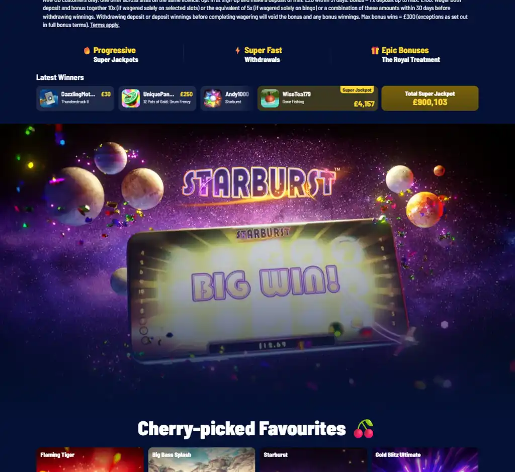 SpinKing Casino desktop homepage screenshot displaying main lobby with featured games, promotions and navigation menu - tested SpinKing Casino desktop homepage screenshot displaying main lobby with featured games, promotions and navigation menu - tested