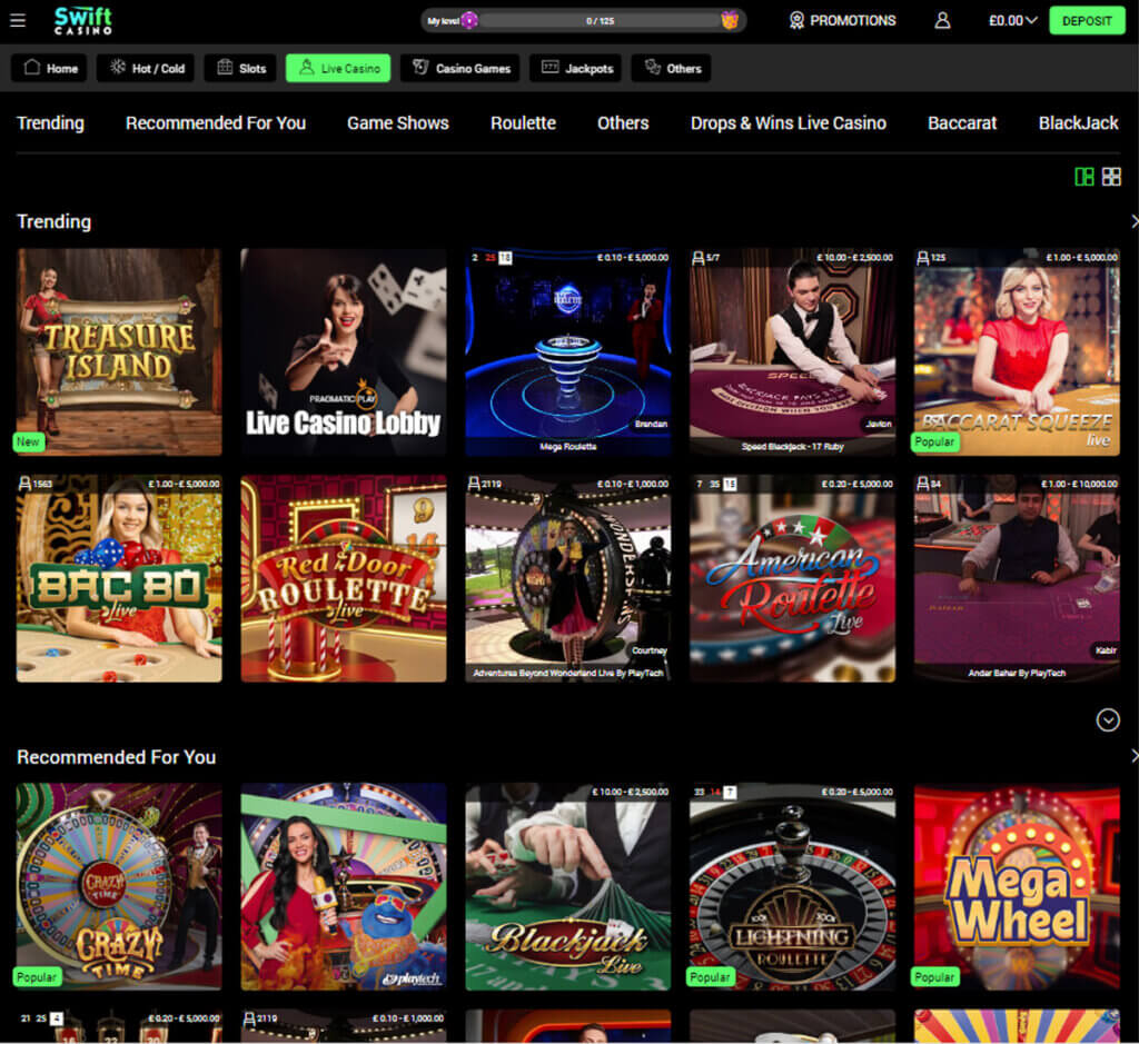 Swift Casino Desktop preview 2