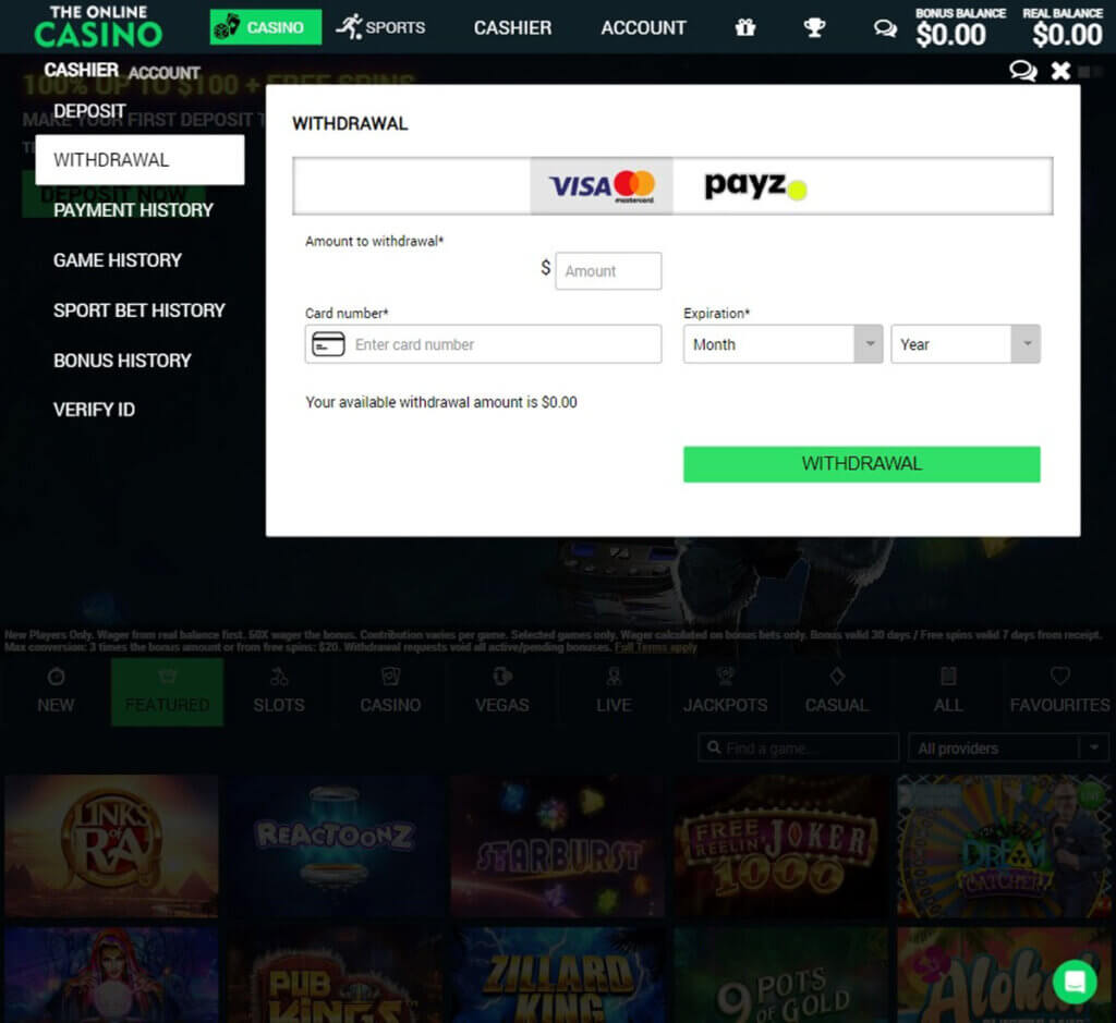 The Online Casino Desktop preview 3