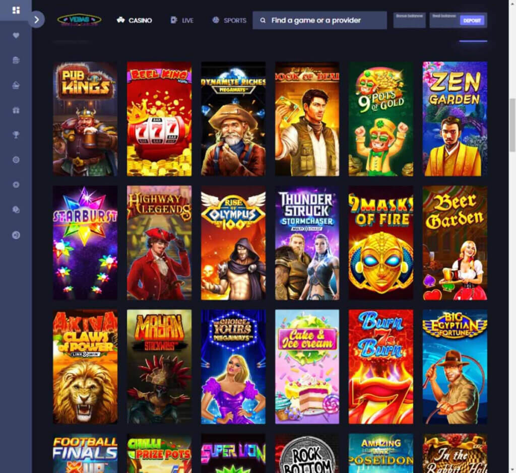 Vegas Mobile Casino Desktop preview 1