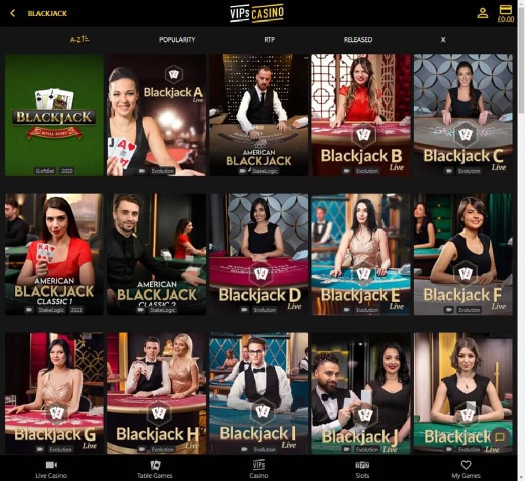 VIPs Casino Desktop preview 3