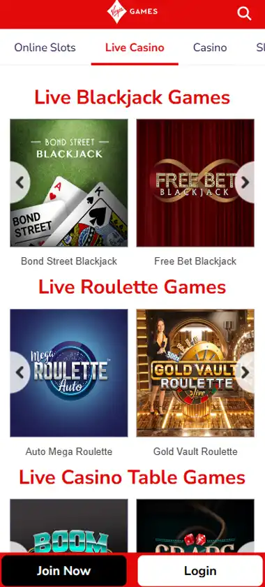 Virgin Games Casino Mobile Preview 1