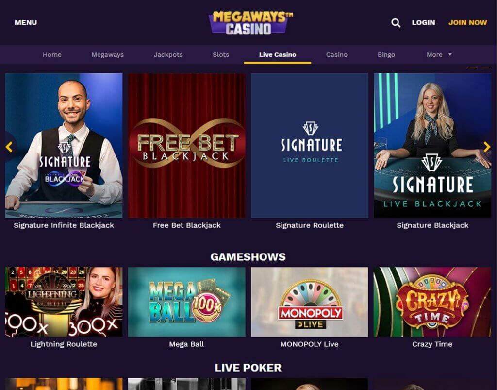 Megaways Casino Desktop preview 2