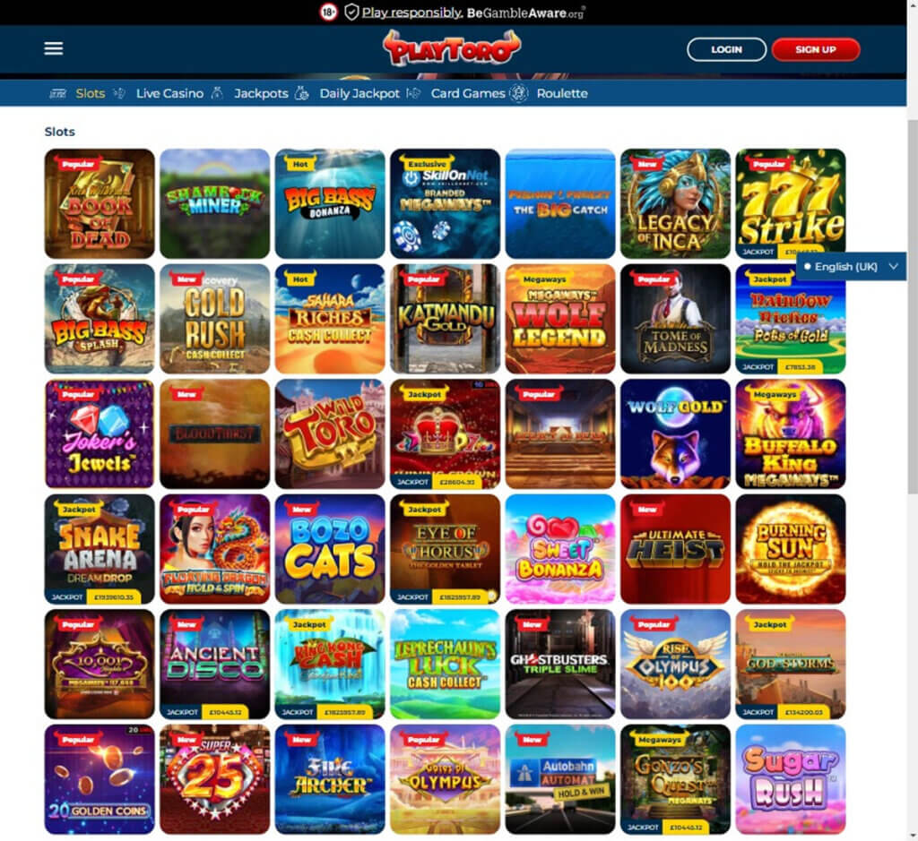 PlayToro Casino Desktop preview 2