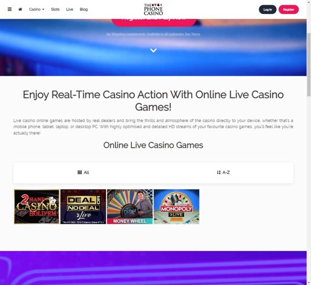 The Phone Casino Desktop preview 2