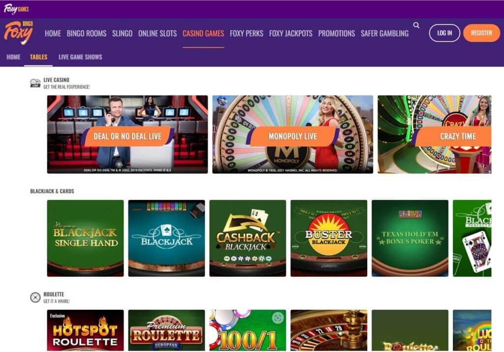 Foxy Games Casino Desktop preview 2