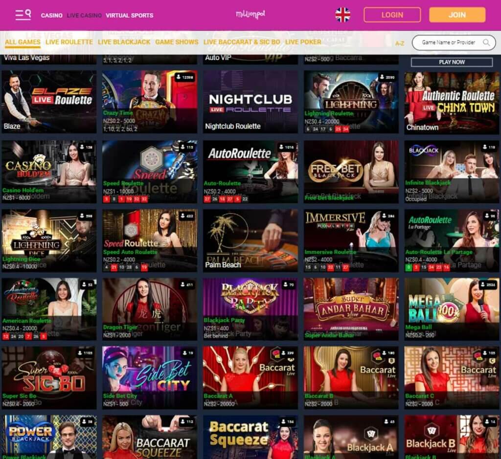 Millionpot Casino Desktop preview 2