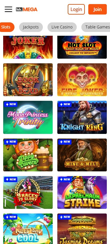 Mr Mega Casino Mobile Preview 1