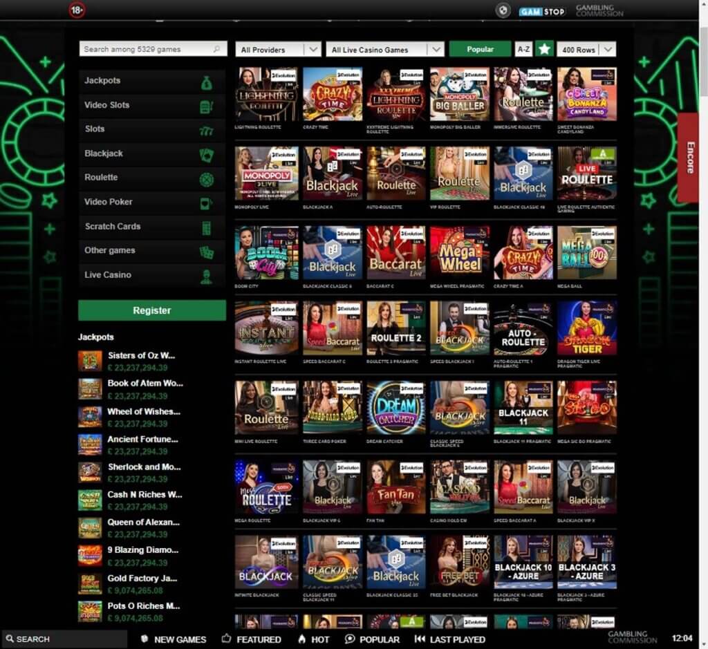 Mr Vegas Casino Desktop preview 2