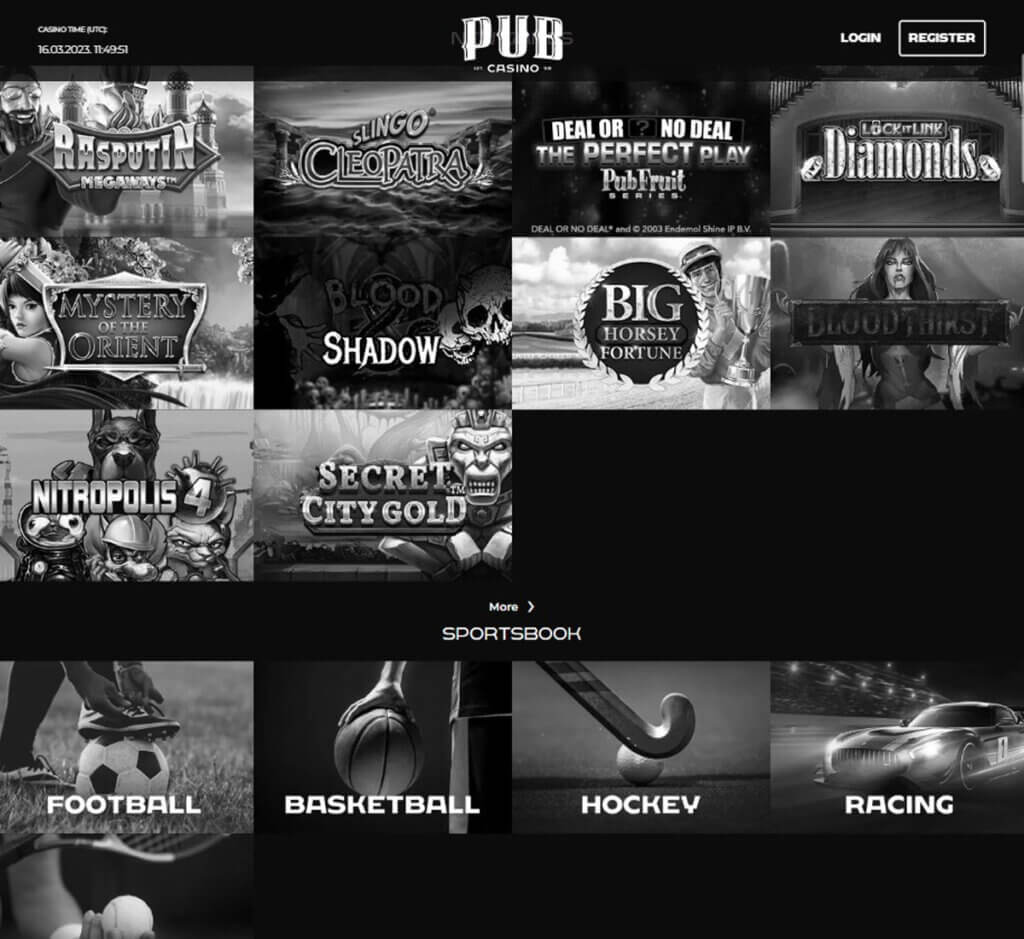 Pub Casino Desktop preview 1