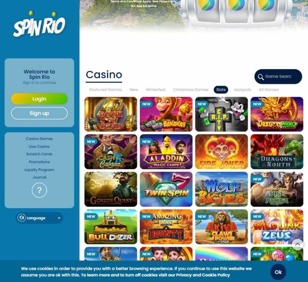 Spin Rio Casino Desktop preview 1