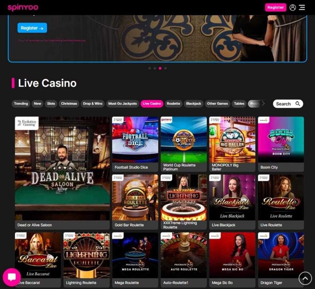 SpinYoo Casino Desktop preview 2