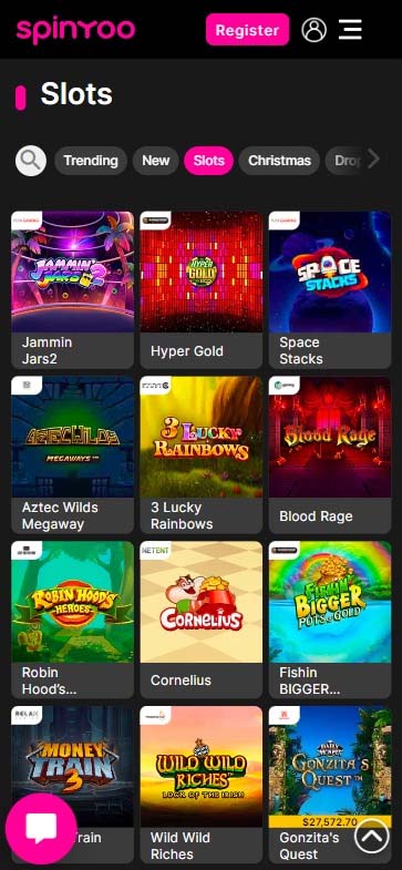 SpinYoo Casino Mobile Preview 1