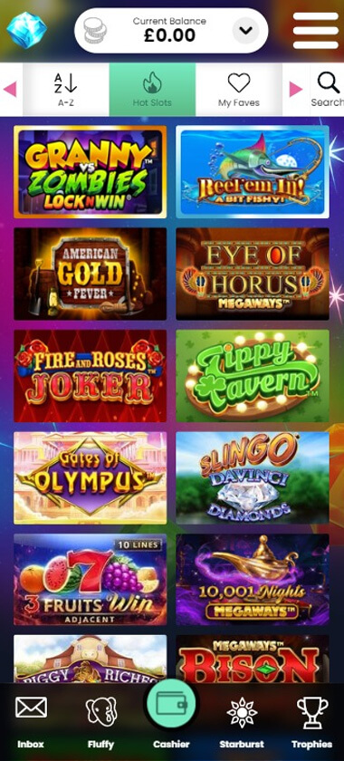 Crystal Slots Casino Mobile Preview 1