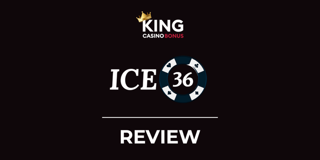 Screenshot of Ice36 casino interface showing game lobby and promotions