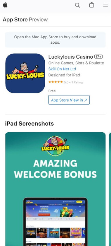 Lucky Louis App preview 1