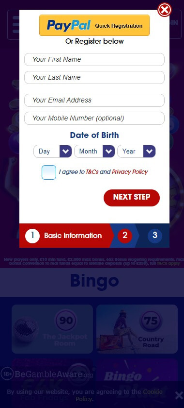 OK Bingo Registration Process Image 1