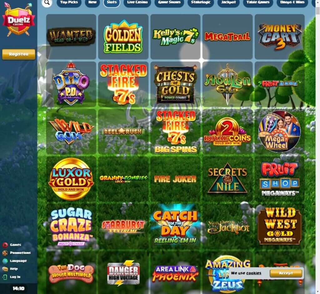 Duelz Casino Desktop preview 2
